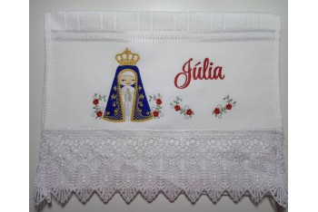 TOALHA DE BOCA NOSSA SENHORA APARECIDA C/ RENDA 01